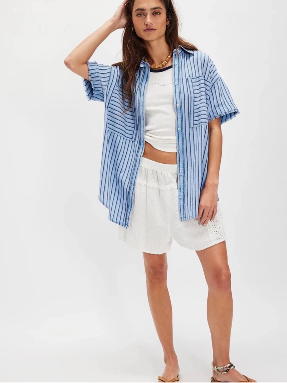 Nwot Free people we the free Christopher linen shirt